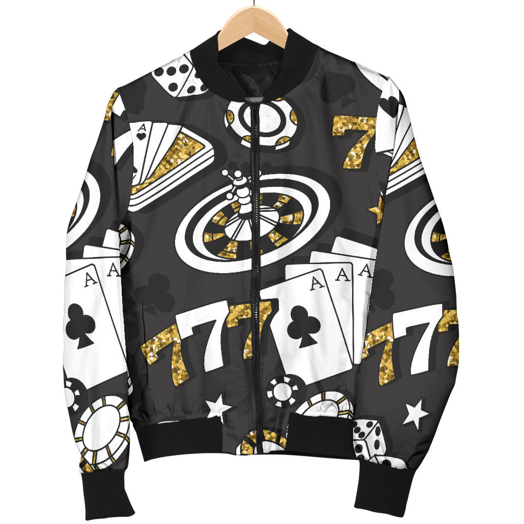 Casino Pattern Print Design 05 Men Bomber Jacket