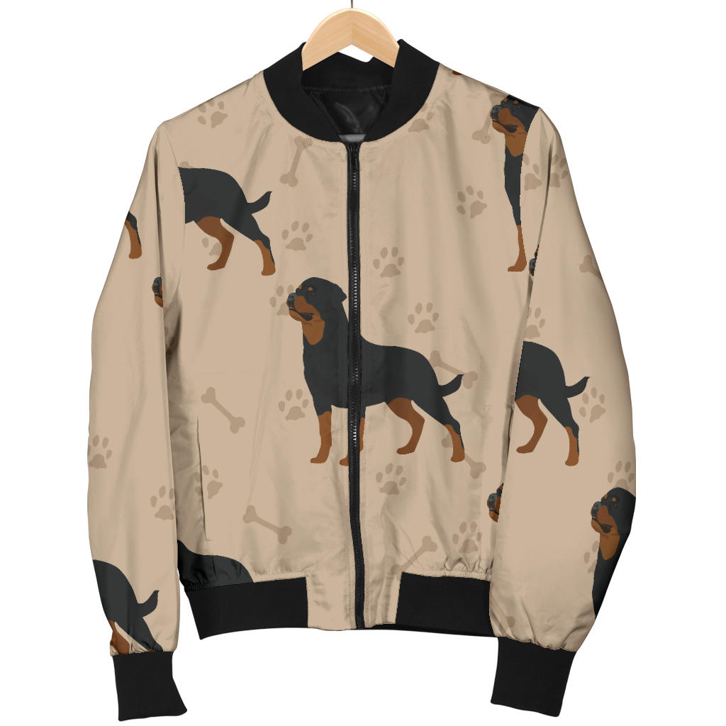 Rottweiler Pattern Print Design A01 Men Bomber Jacket
