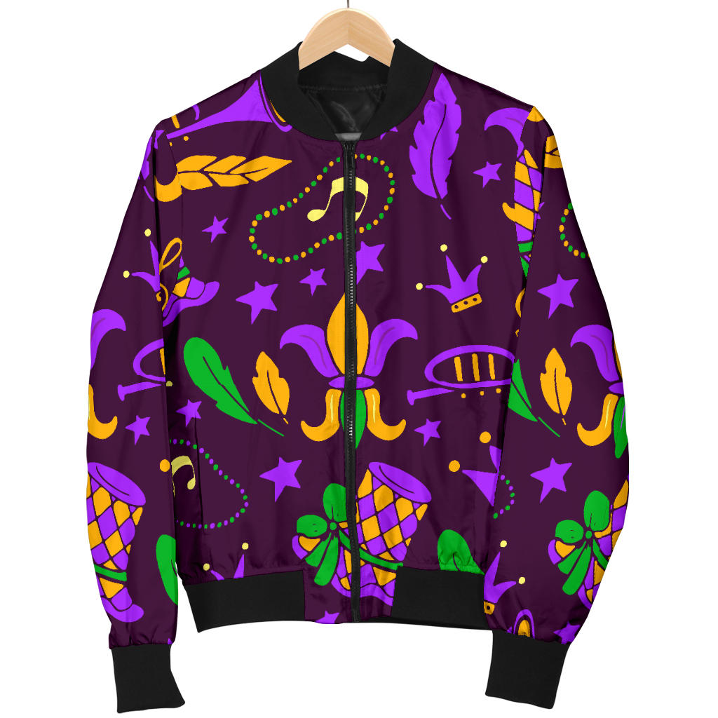 Mardi Gras Pattern Print Design 08 Men Bomber Jacket