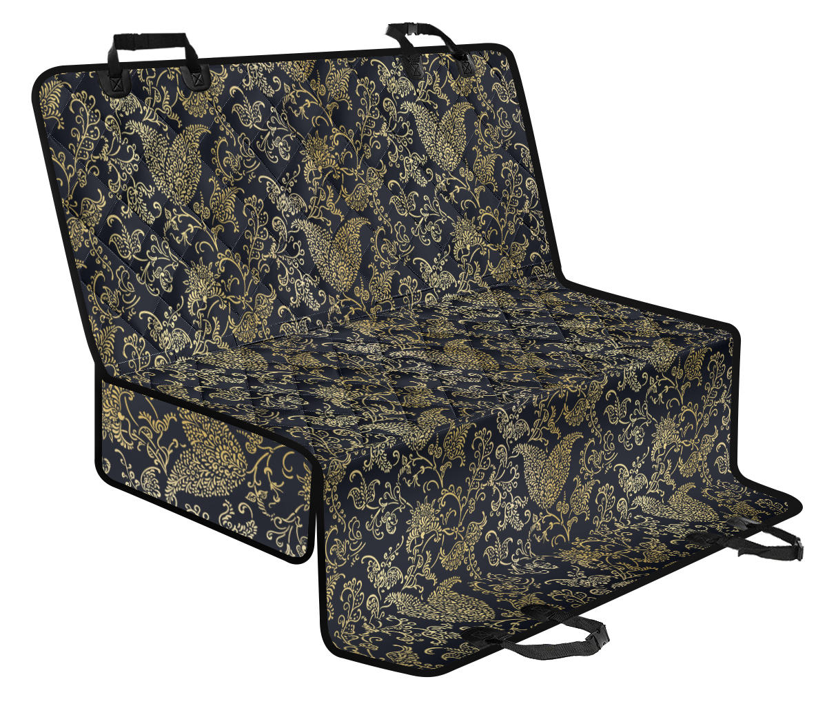 Brocade Pattern Print Design 04 Rear Dog Car Seat Cover Hammock