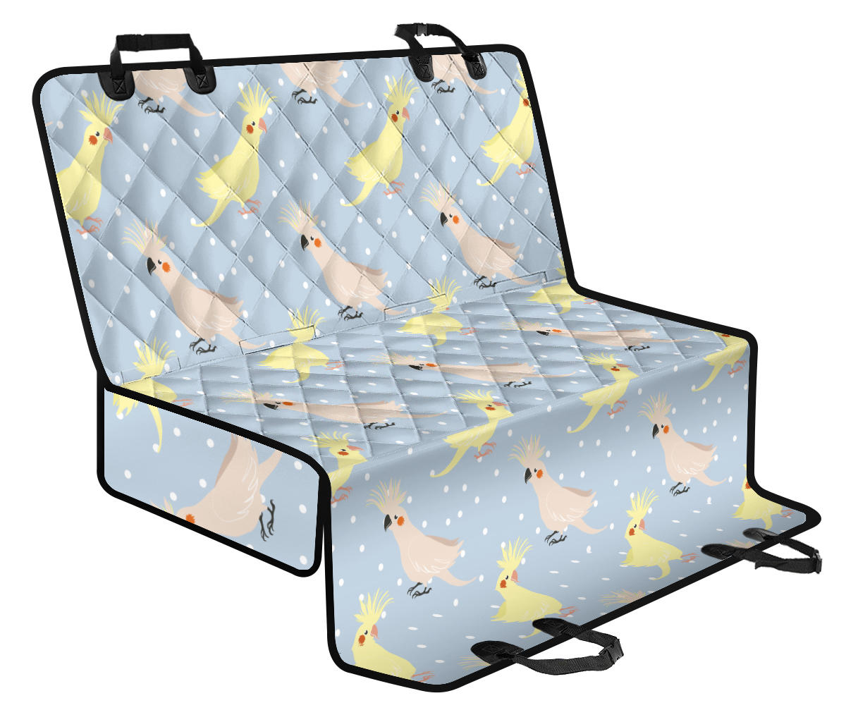 Cockatiel Pattern Print Design 03 Rear Dog Car Seat Cover Hammock