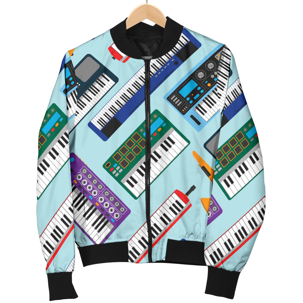 Synthesizer Pattern Print Design 02 Men Bomber Jacket