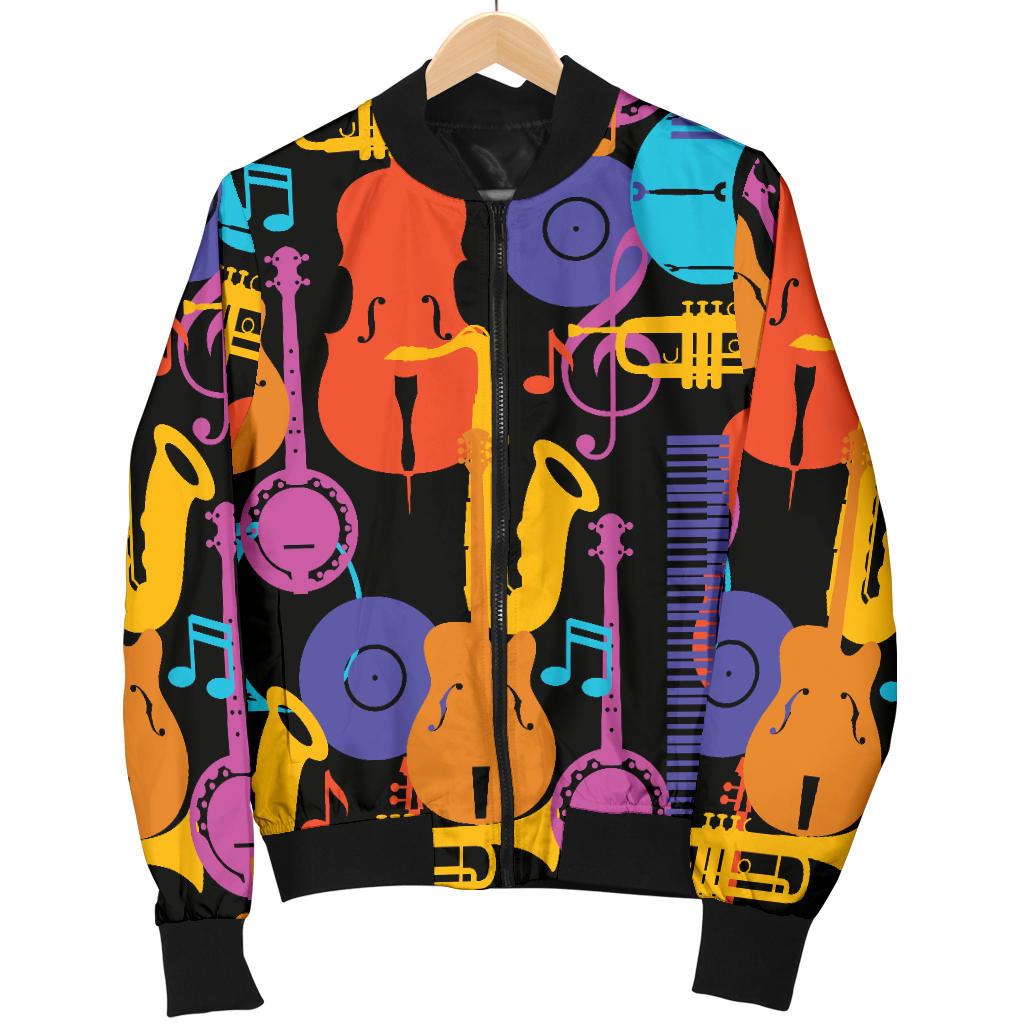 Jazz Pattern Print Design 03 Men Bomber Jacket