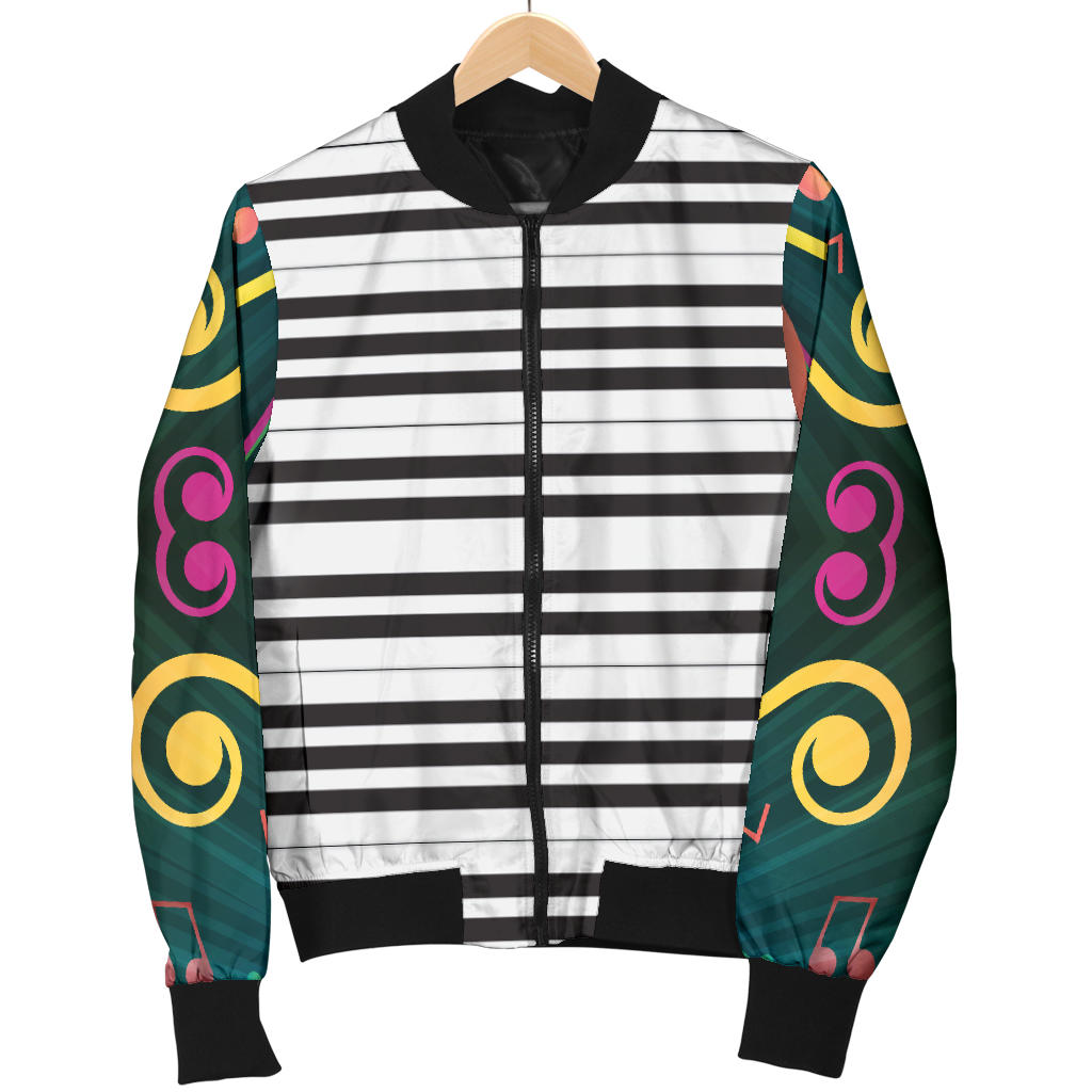 Piano Pattern Print Design 01 Men Bomber Jacket