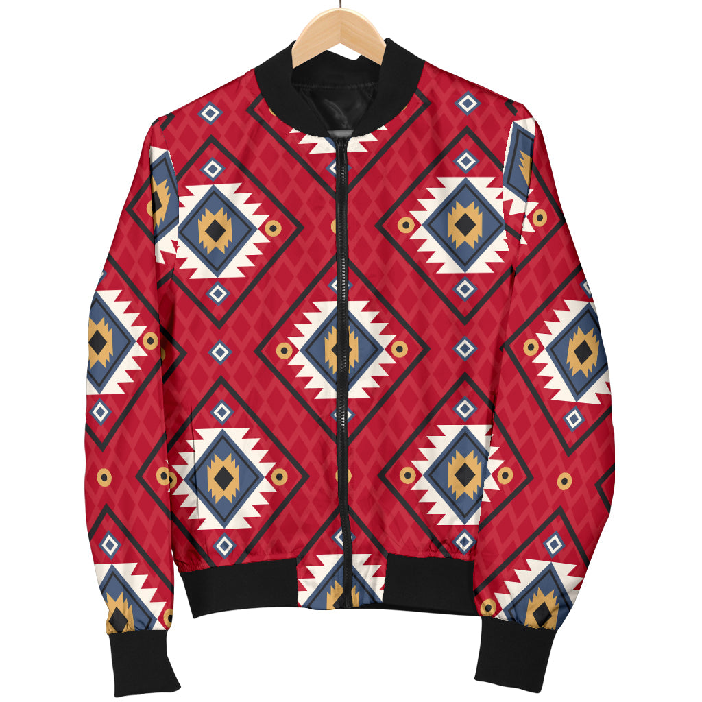 Aztec Pattern Print Design 10 Men Bomber Jacket