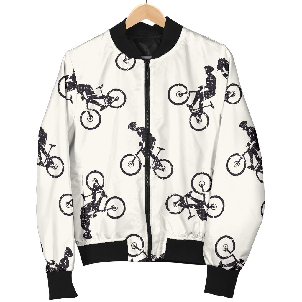 Mountain bike Pattern Print Design 01 Men Bomber Jacket