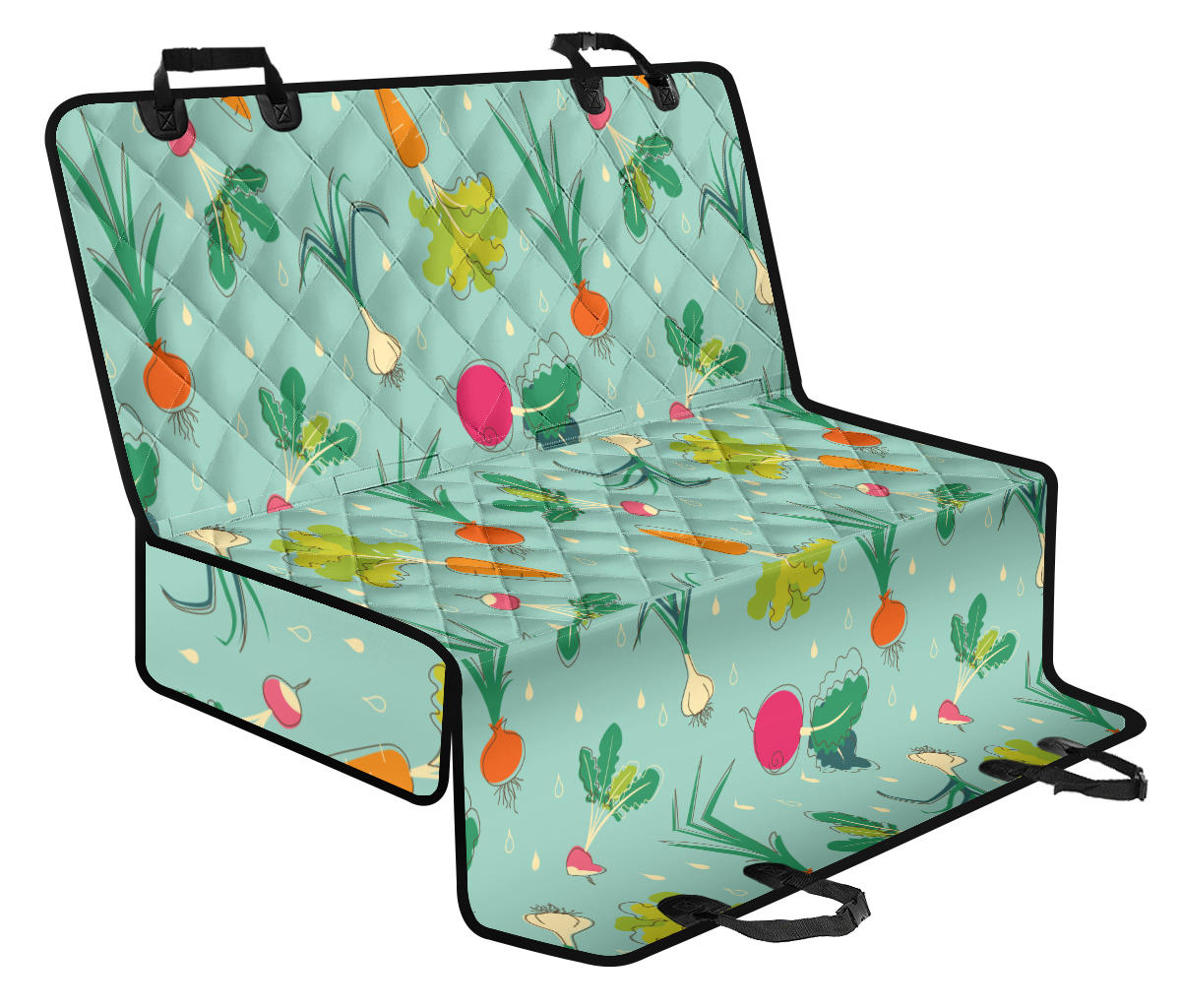 Radish Pattern Print Design A01 Rear Dog Car Seat Cover Hammock