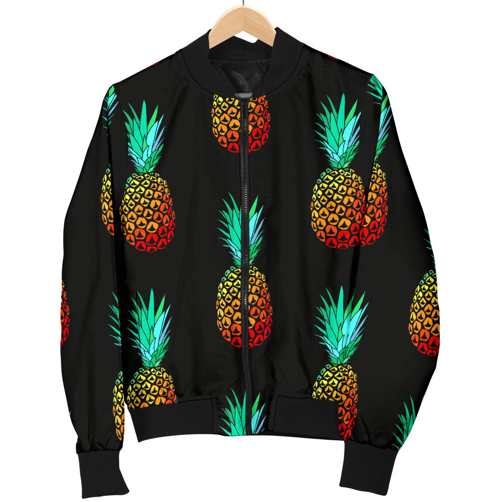 Pineapple Pattern Print Design A05 Men Bomber Jacket