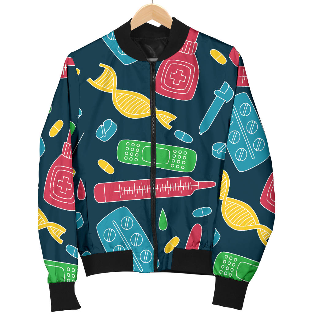 Phlebotomist Pattern Print Design A03 Men Bomber Jacket