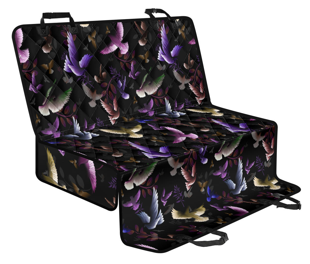 Pigeon Pattern Print Design 01 Rear Dog Car Seat Cover Hammock