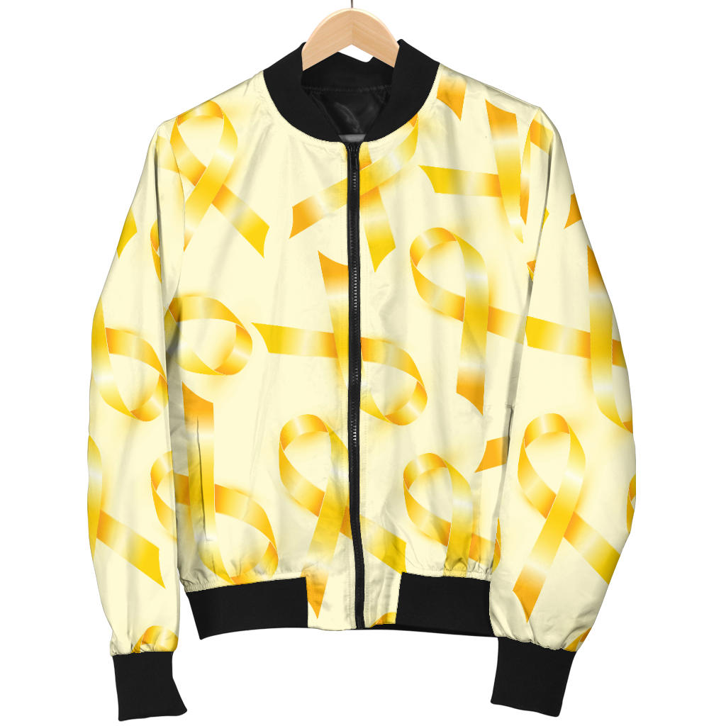Childhood cancer Pattern Print Design 01 Men Bomber Jacket