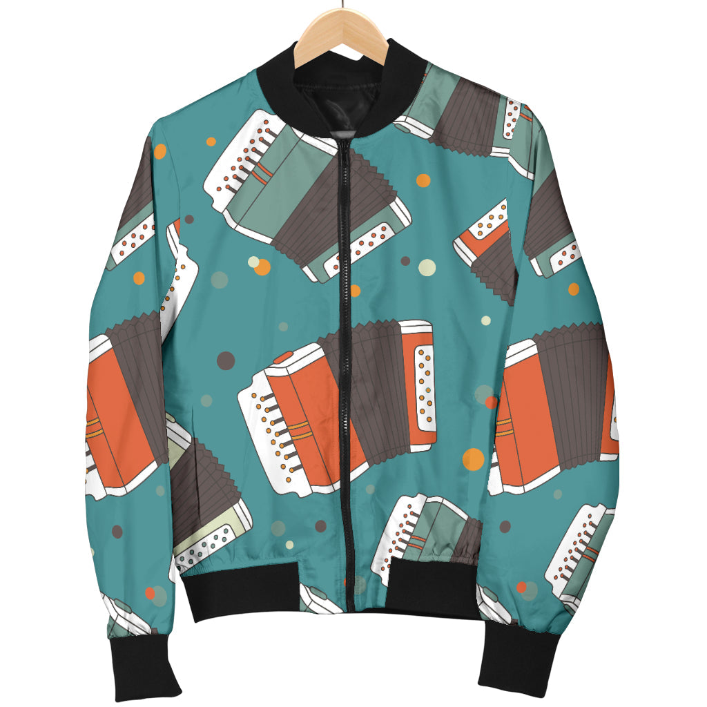 Accordion Pattern Print Design 02 Men Bomber Jacket