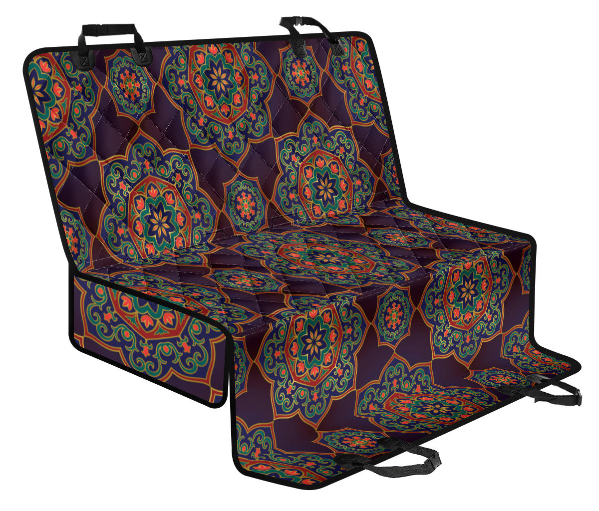 Medallion Pattern Print Design 03 Rear Dog Car Seat Cover Hammock