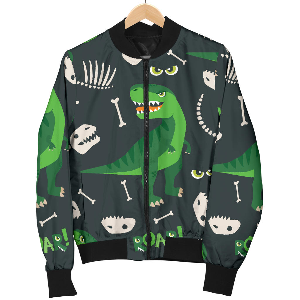 T Rex Pattern Print Design A05 Men Bomber Jacket