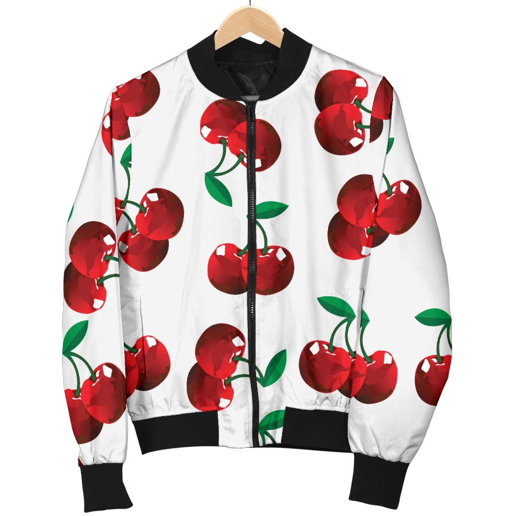 Cherry Pattern Print Design 01 Men Bomber Jacket