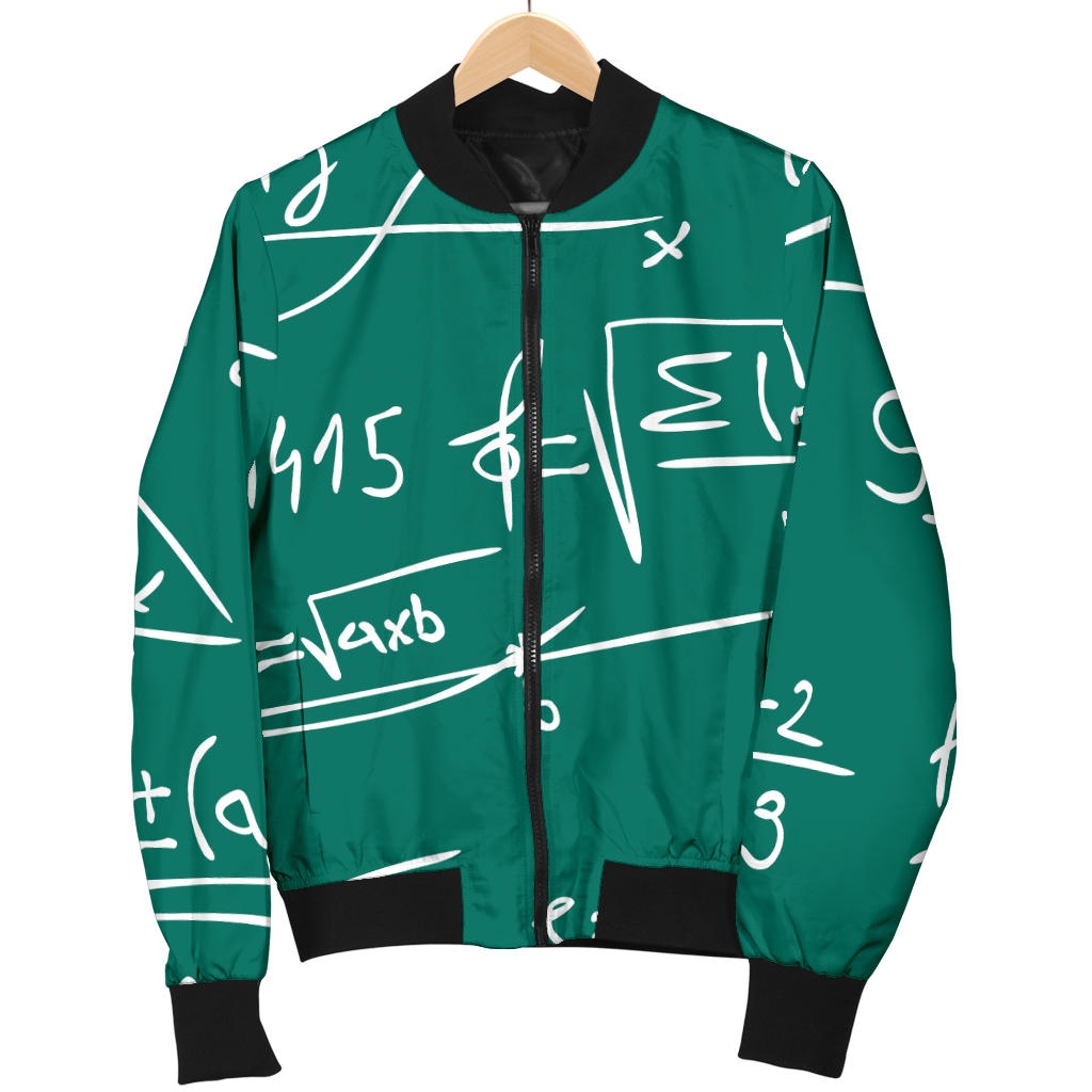 Math Pattern Print Design 01 Men Bomber Jacket