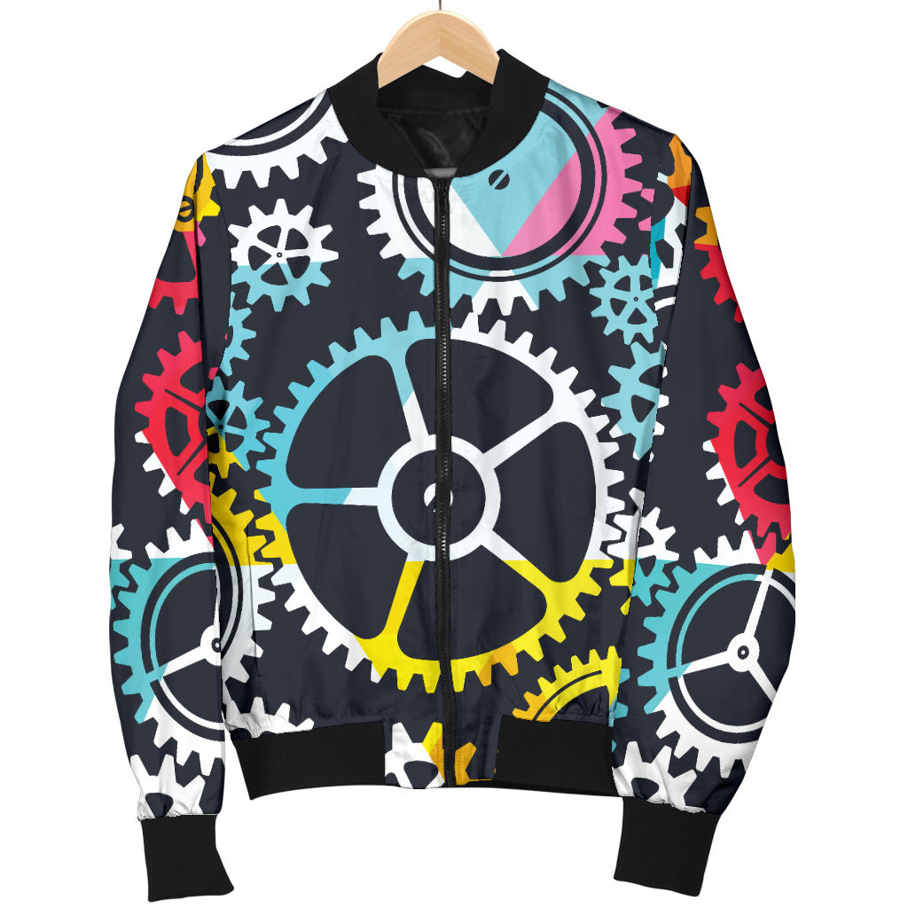 Mechanic Pattern Print Design 02 Men Bomber Jacket