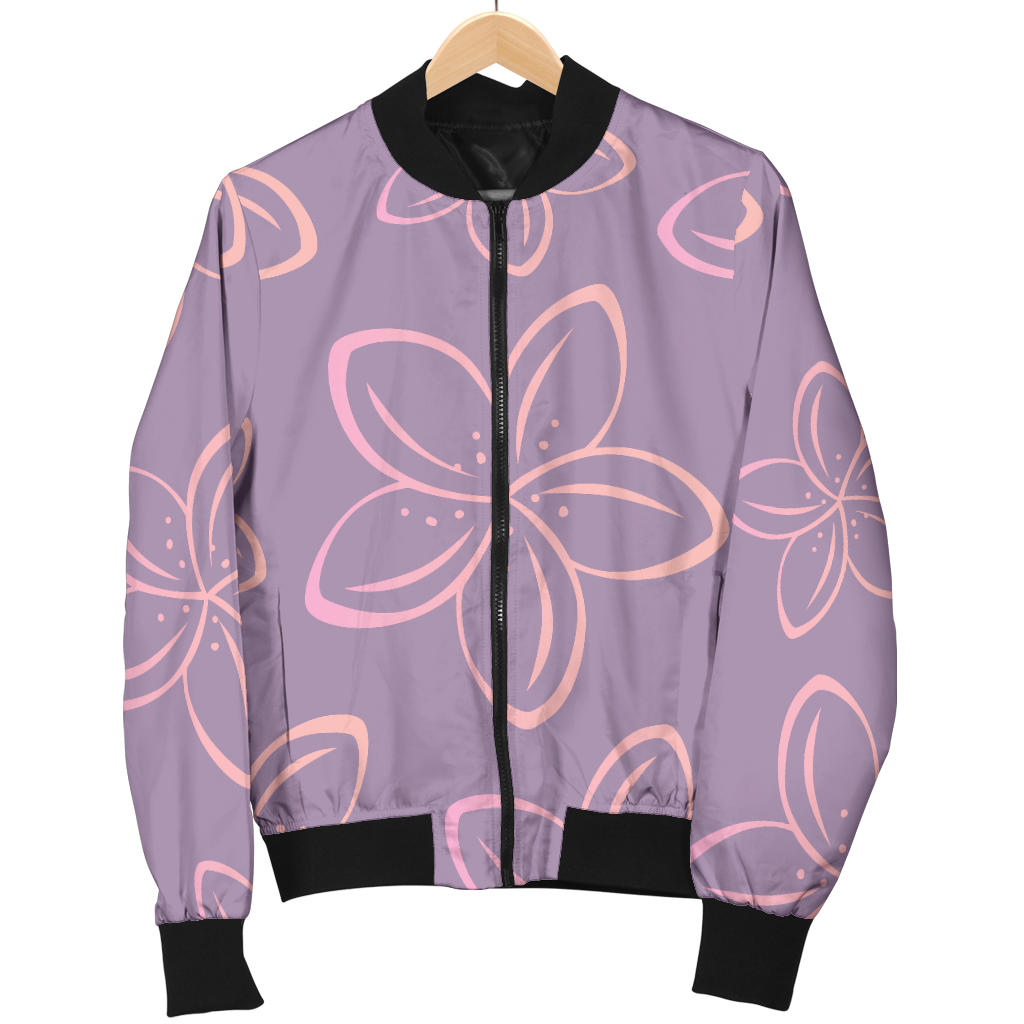 Plumeria Pattern Print Design A01 Men Bomber Jacket