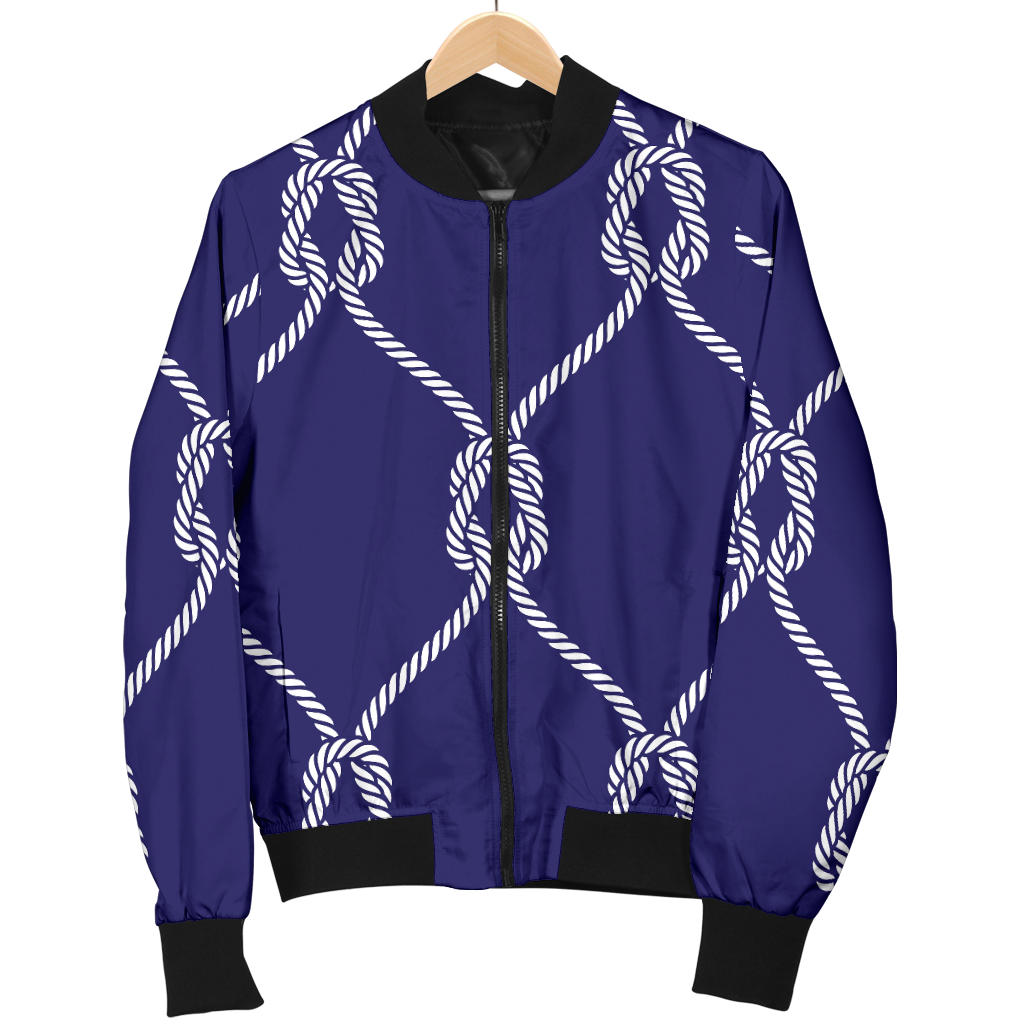 Rope Pattern Print Design A03 Men Bomber Jacket