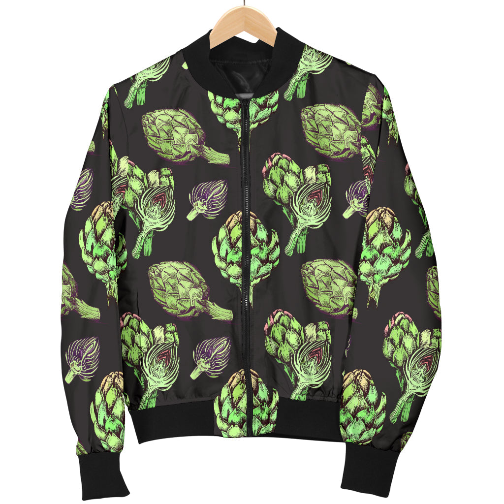 Artichoke Pattern Print Design 02 Men Bomber Jacket