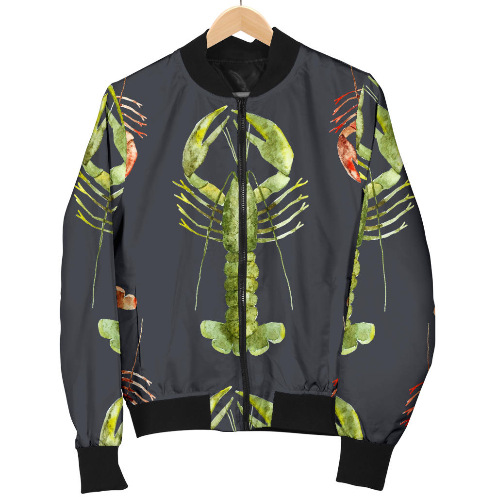 Lobster Pattern Print Design 01 Men Bomber Jacket