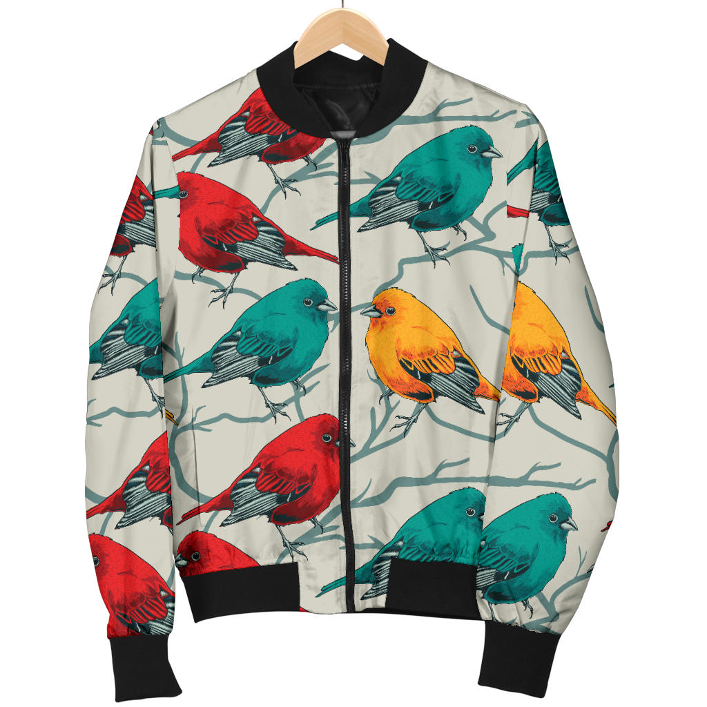 Birds Pattern Print Design 04 Men Bomber Jacket