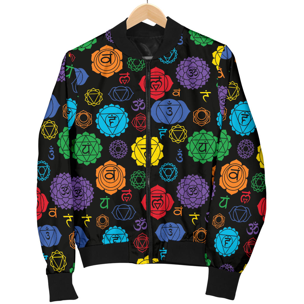 Chakra Pattern Print Design 01 Men Bomber Jacket