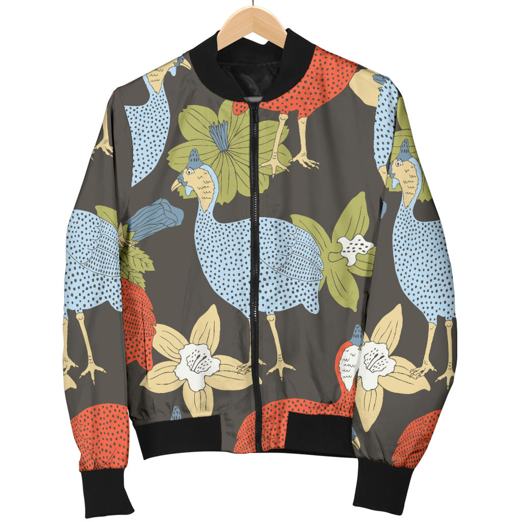 Guinea Fowl Pattern Print Design 02 Men Bomber Jacket