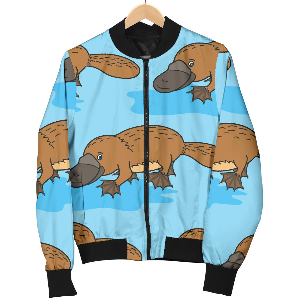Platypus Pattern Print Design A02 Men Bomber Jacket