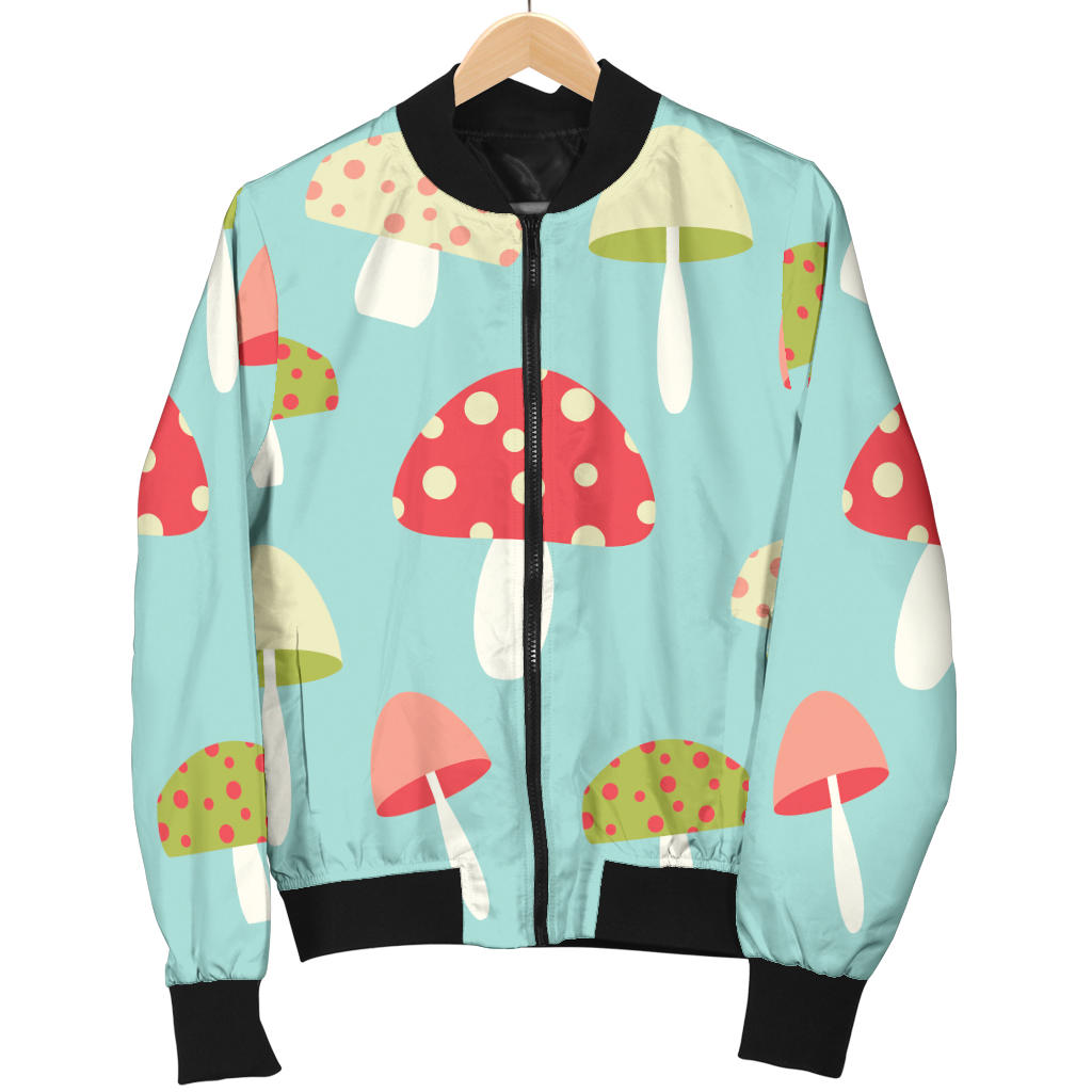 Mushroom Pattern Print Design A01 Men Bomber Jacket