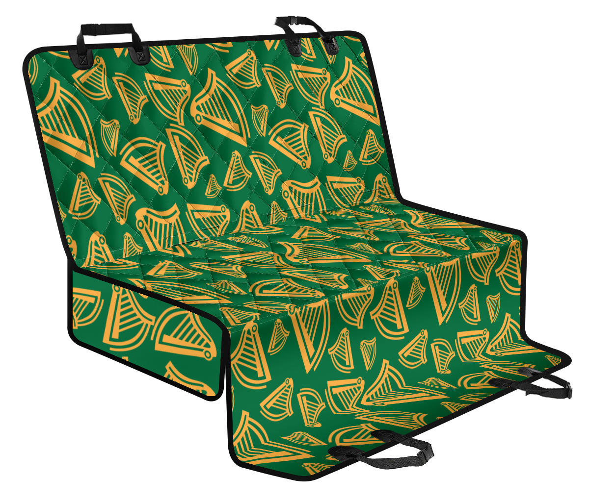 Harp Pattern Print Design 03 Rear Dog Car Seat Cover Hammock