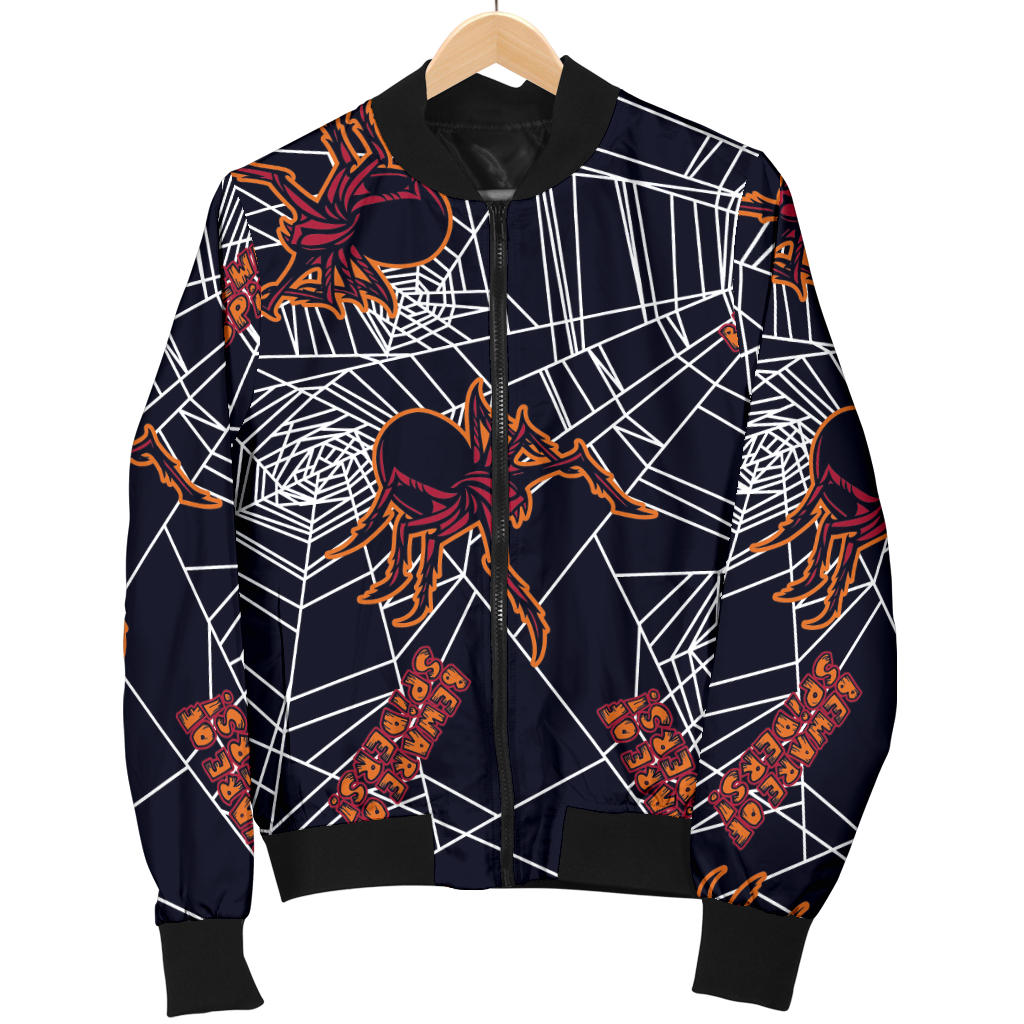Tarantula Spiderwebs Pattern Print Design 01 Men Bomber Jacket