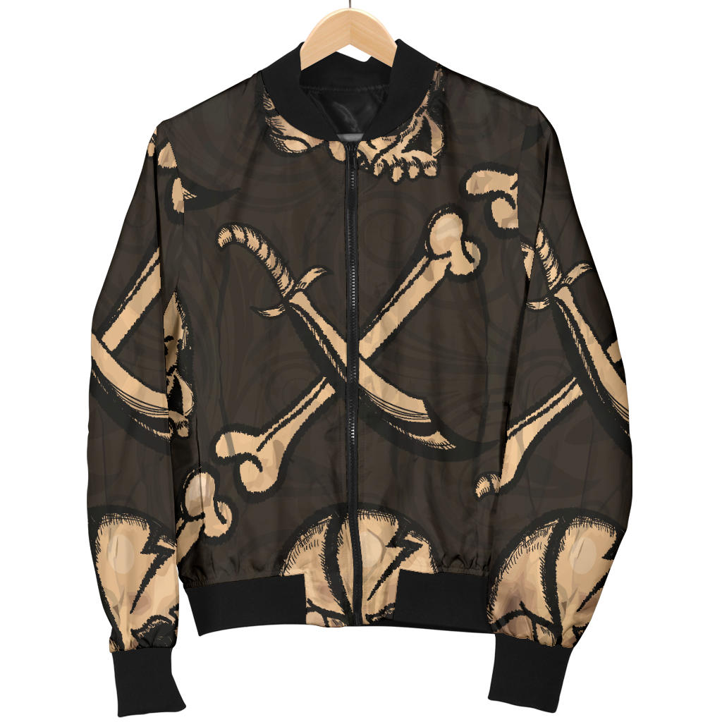 Pirate Pattern Print Design A03 Men Bomber Jacket