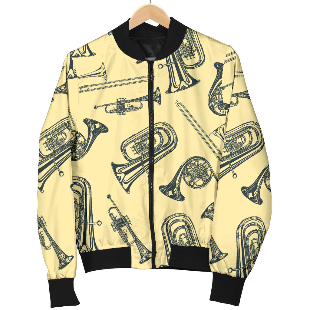 Tuba Pattern Print Design 01 Men Bomber Jacket