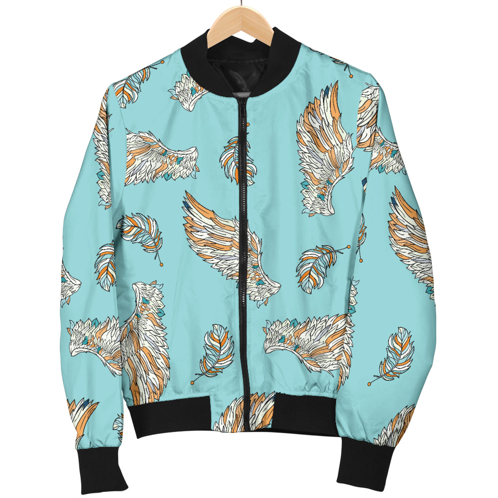 Angel Wings Pattern Print Design 03 Men Bomber Jacket