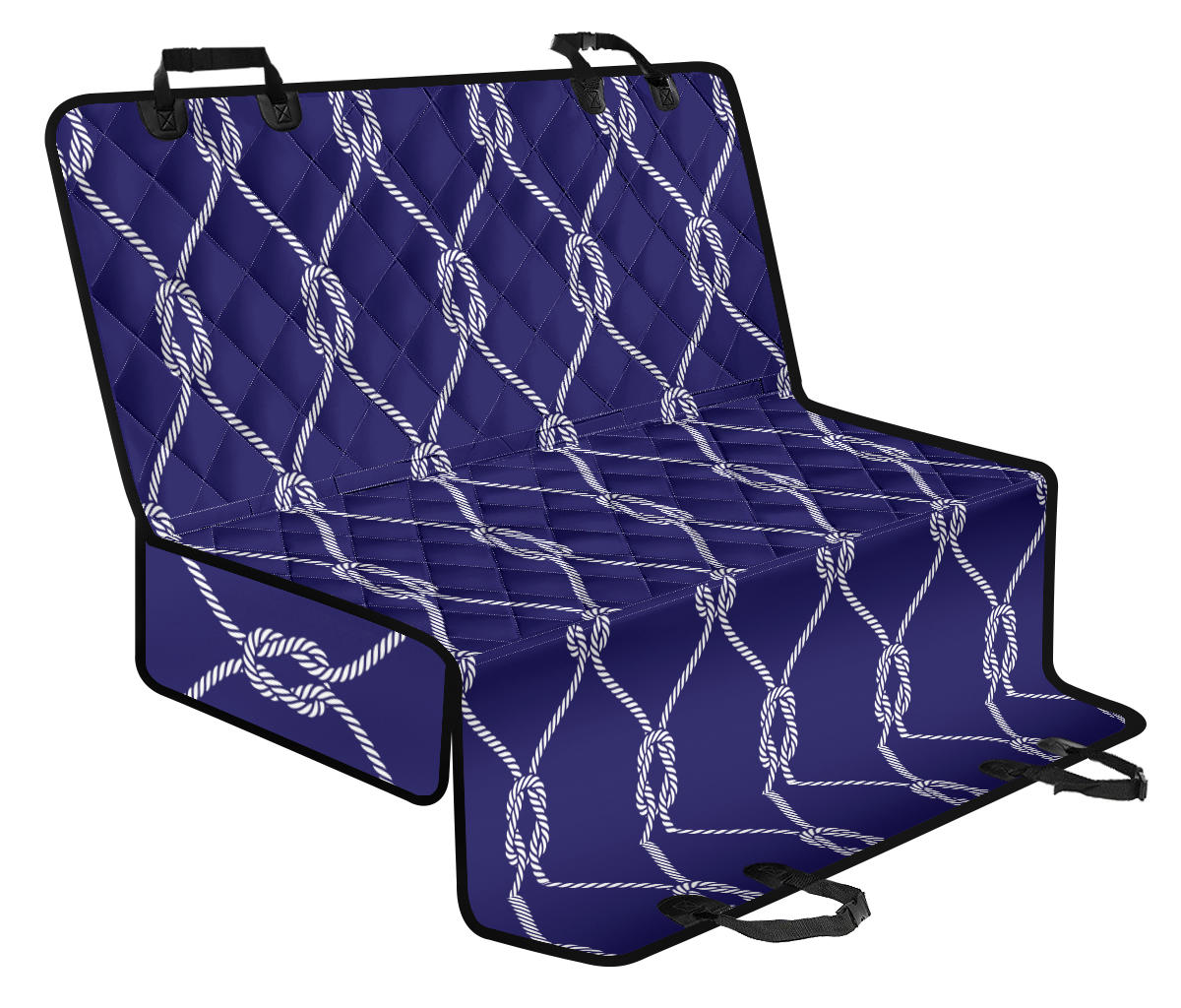 Rope Pattern Print Design A03 Rear Dog Car Seat Cover Hammock