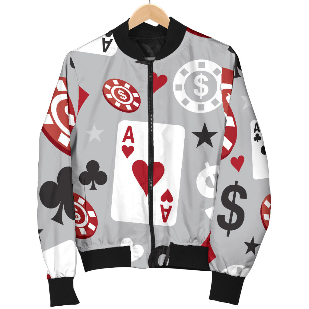 Casino Pattern Print Design 01 Men Bomber Jacket
