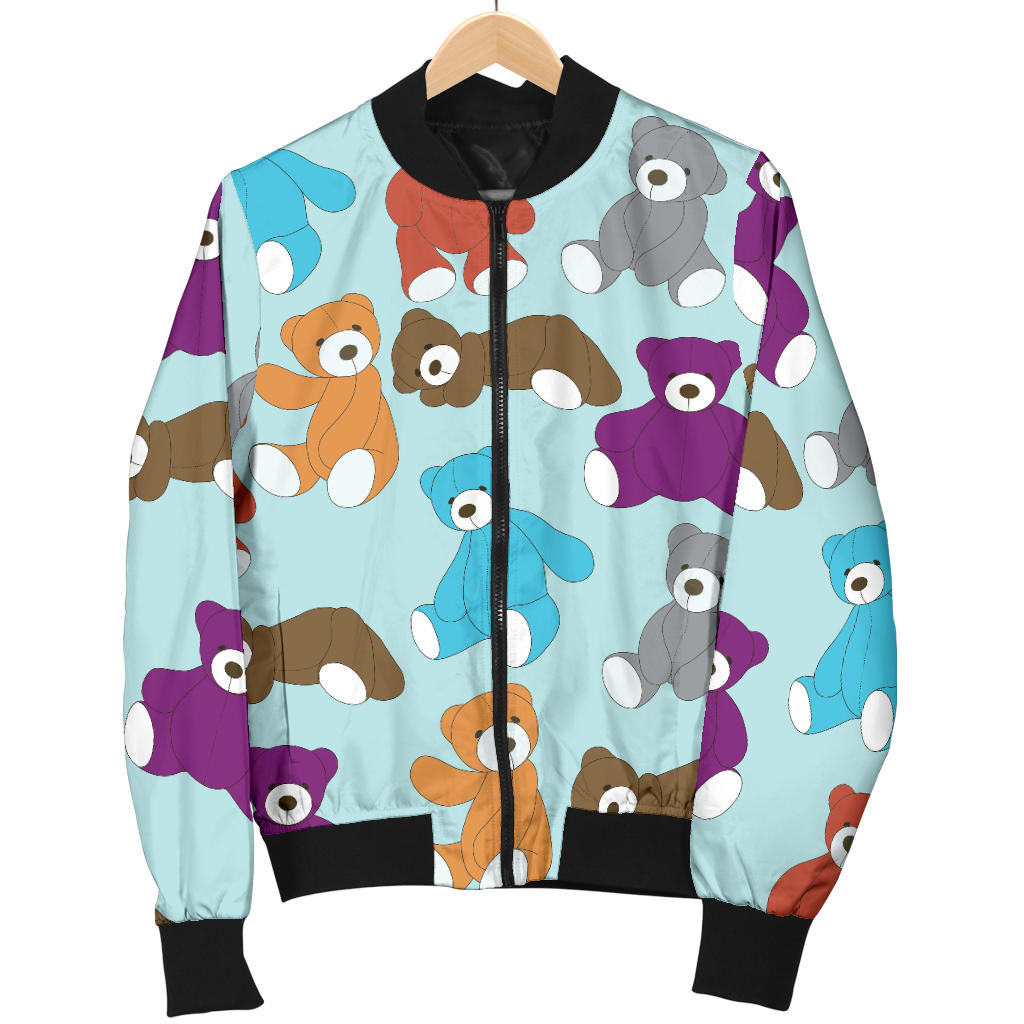 Bear Cute Pattern Print Design 03 Men Bomber Jacket