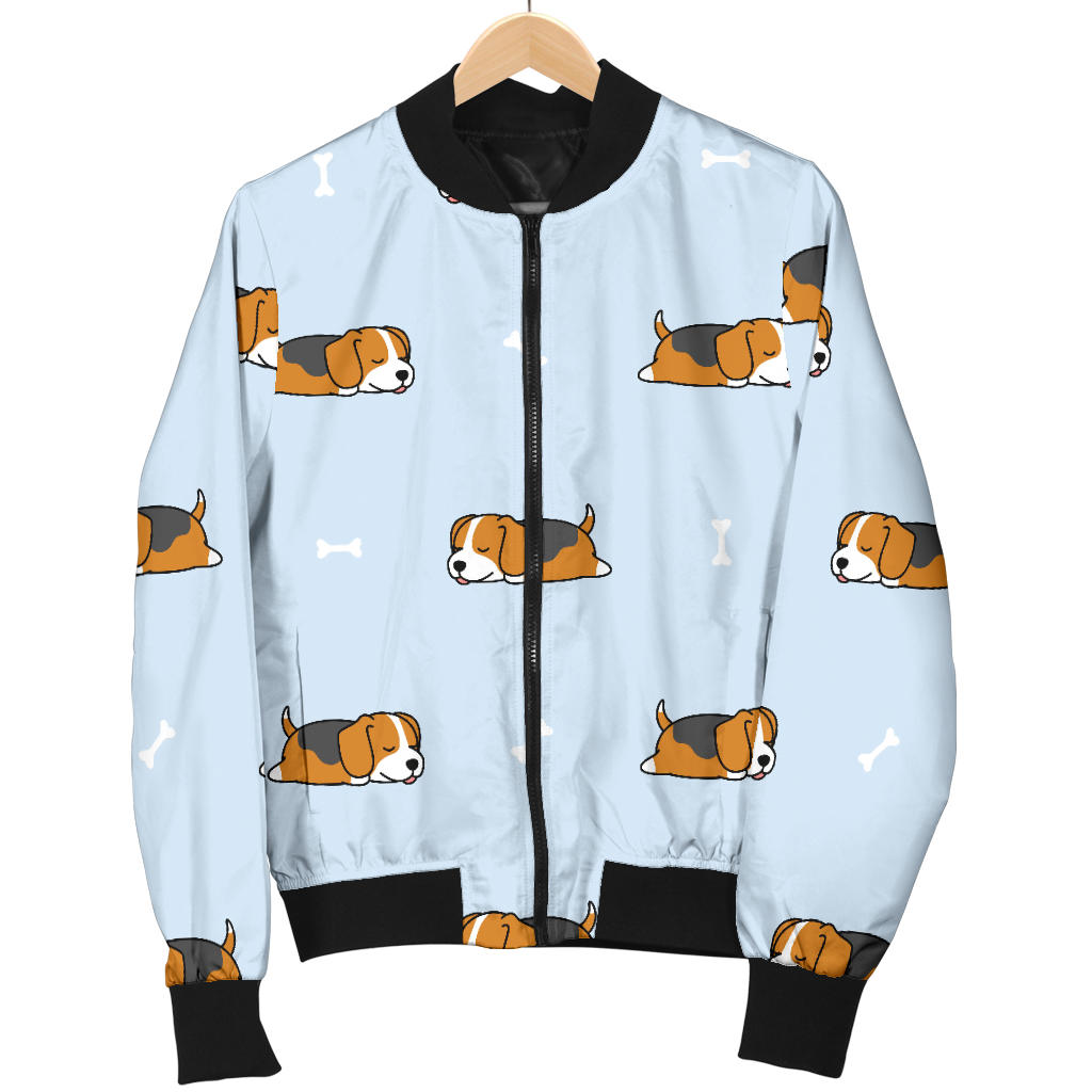 Beagle Pattern Print Design 06 Men Bomber Jacket