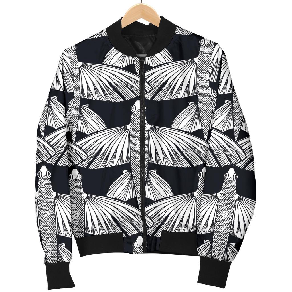 Flying Fish Pattern Print Design 03 Men Bomber Jacket