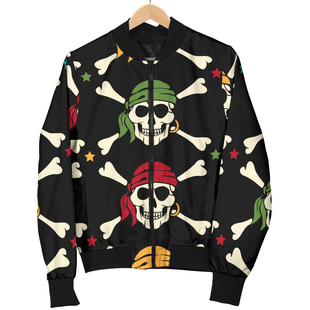 Pirate Pattern Print Design A01 Men Bomber Jacket