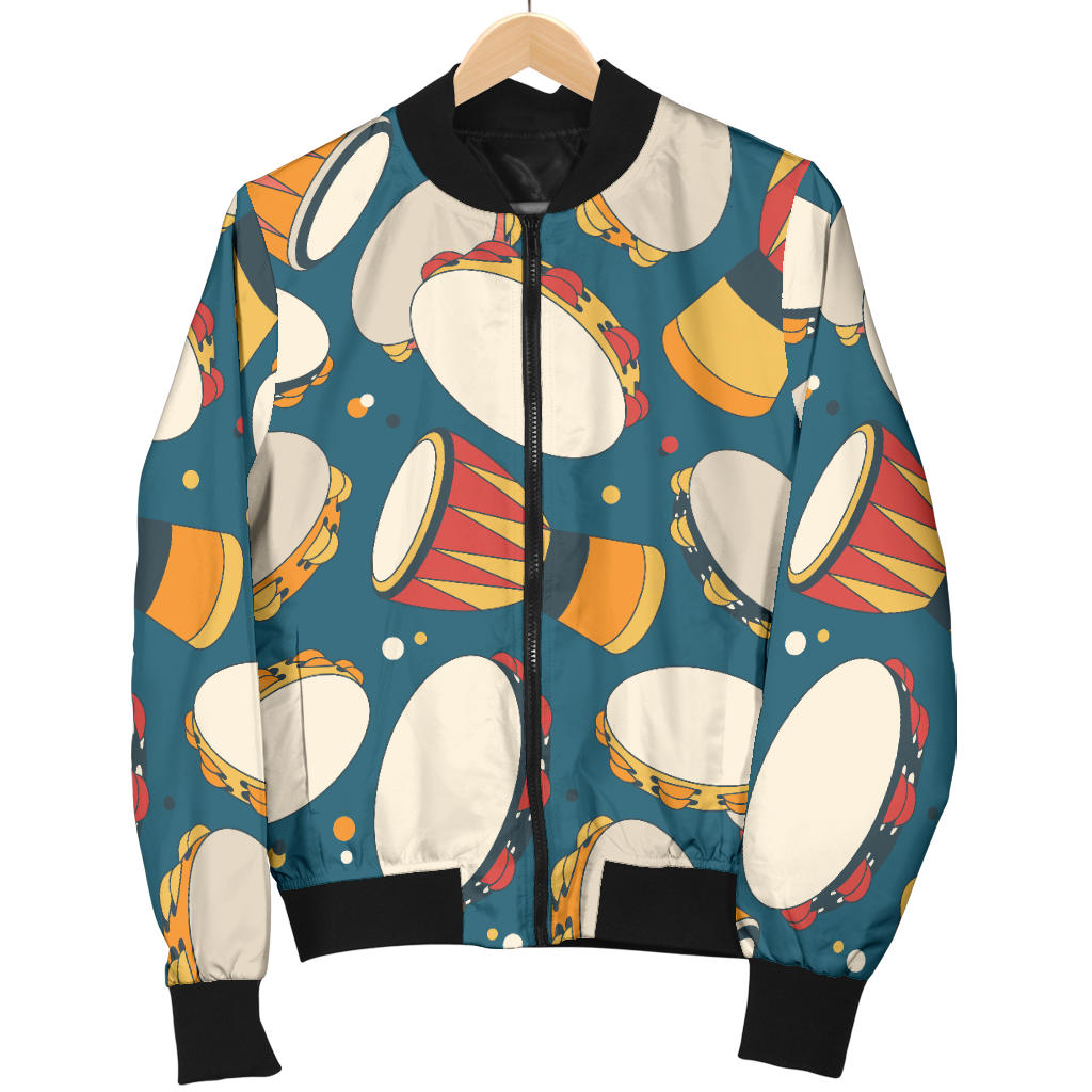 Tambourine Pattern Print Design 01 Men Bomber Jacket