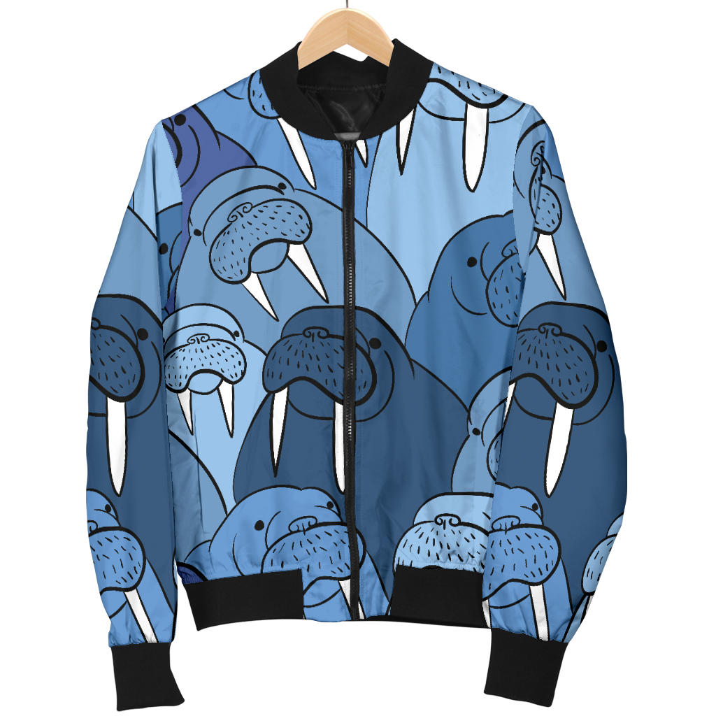Walrus Pattern Print Design 01 Men Bomber Jacket