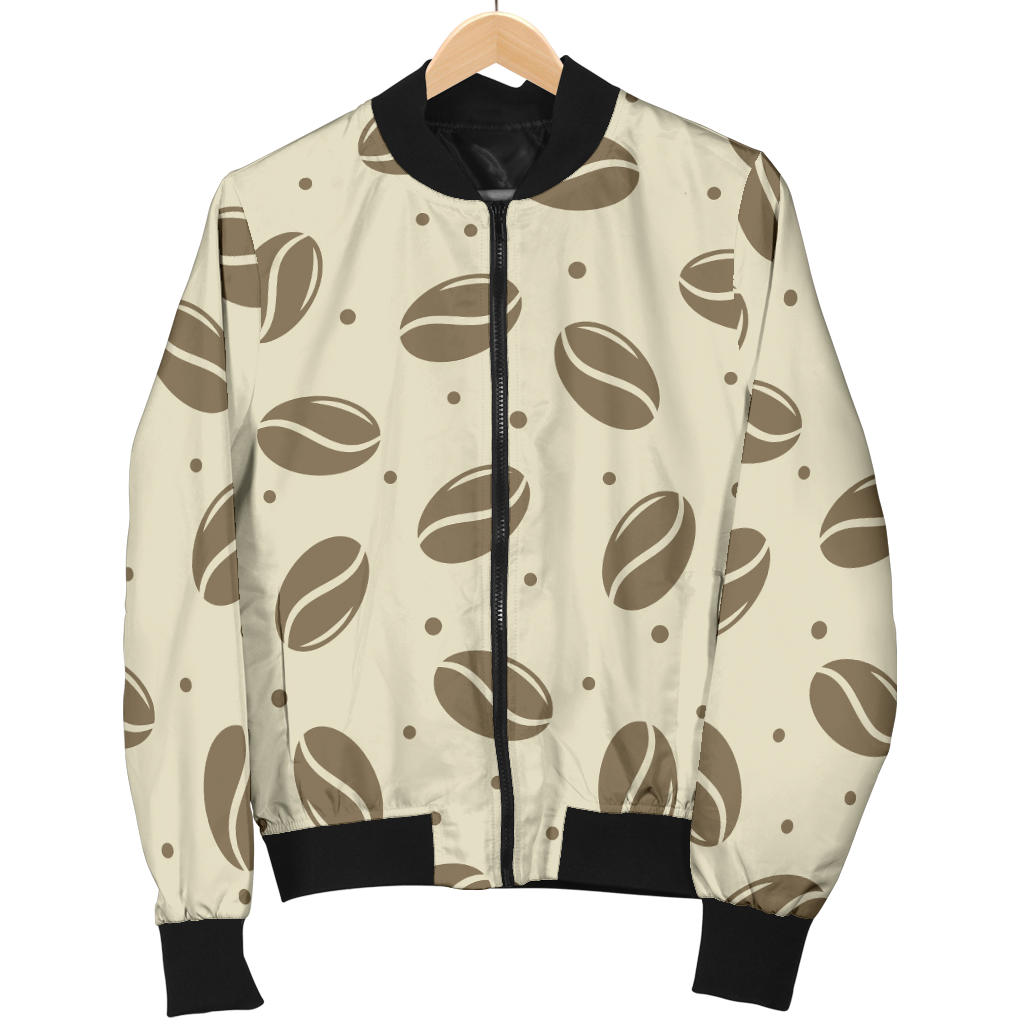 Coffee Pattern Print Design 02 Men Bomber Jacket