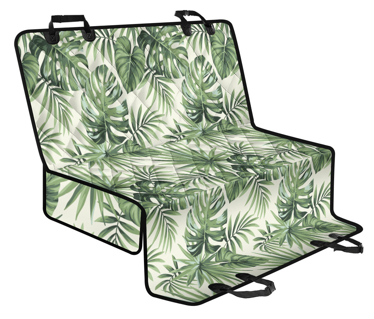 Palm Leaf Pattern Print Design A02 Rear Dog Car Seat Cover Hammock