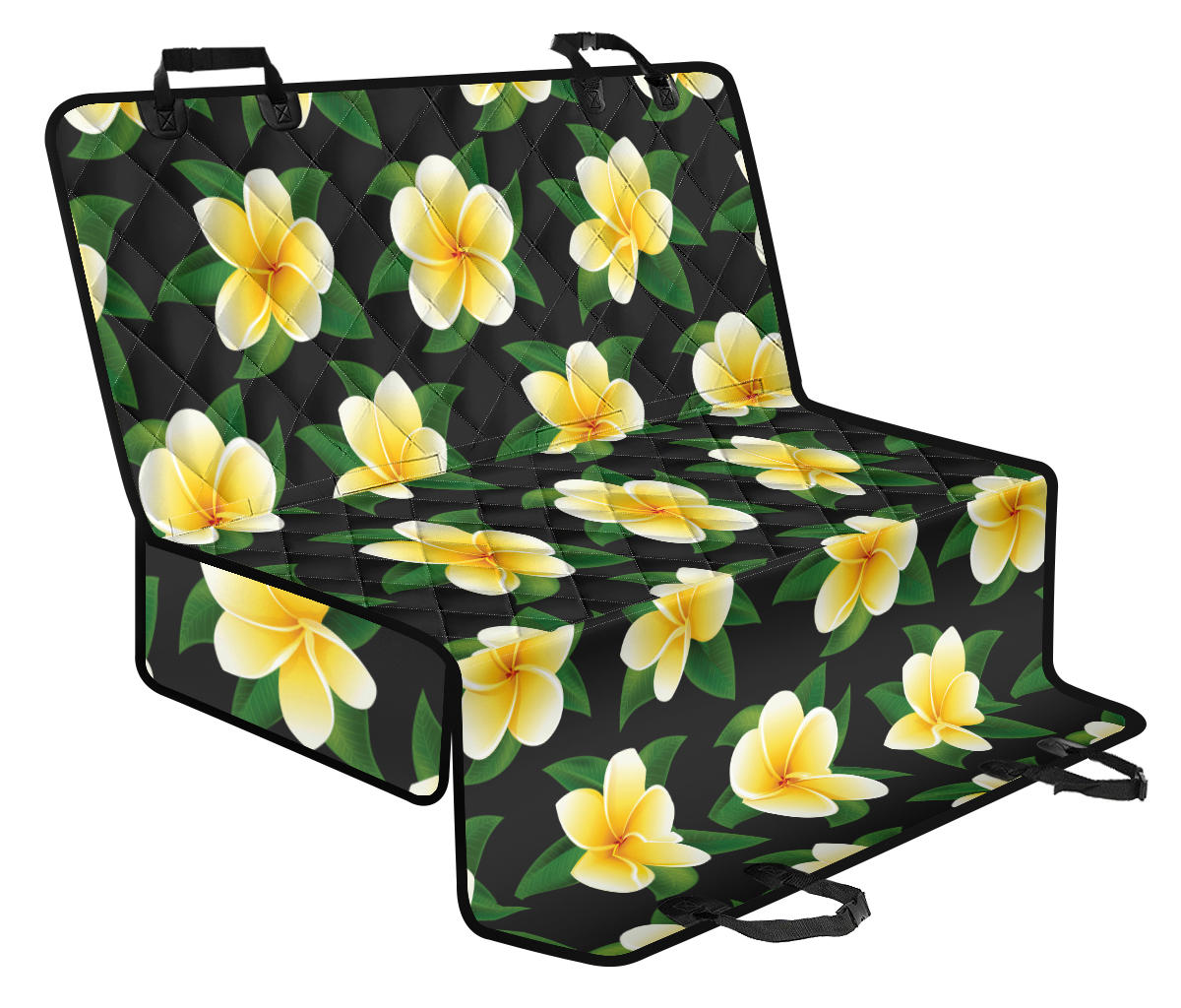 Plumeria Pattern Print Design A03 Rear Dog Car Seat Cover Hammock