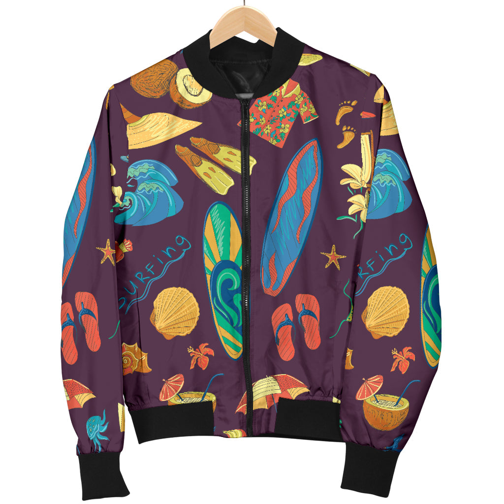 Aloha Hawaii Pattern Print Design 01 Men Bomber Jacket