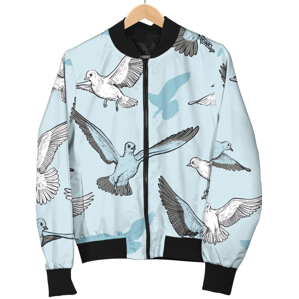 Pigeon Pattern Print Design 03 Men Bomber Jacket
