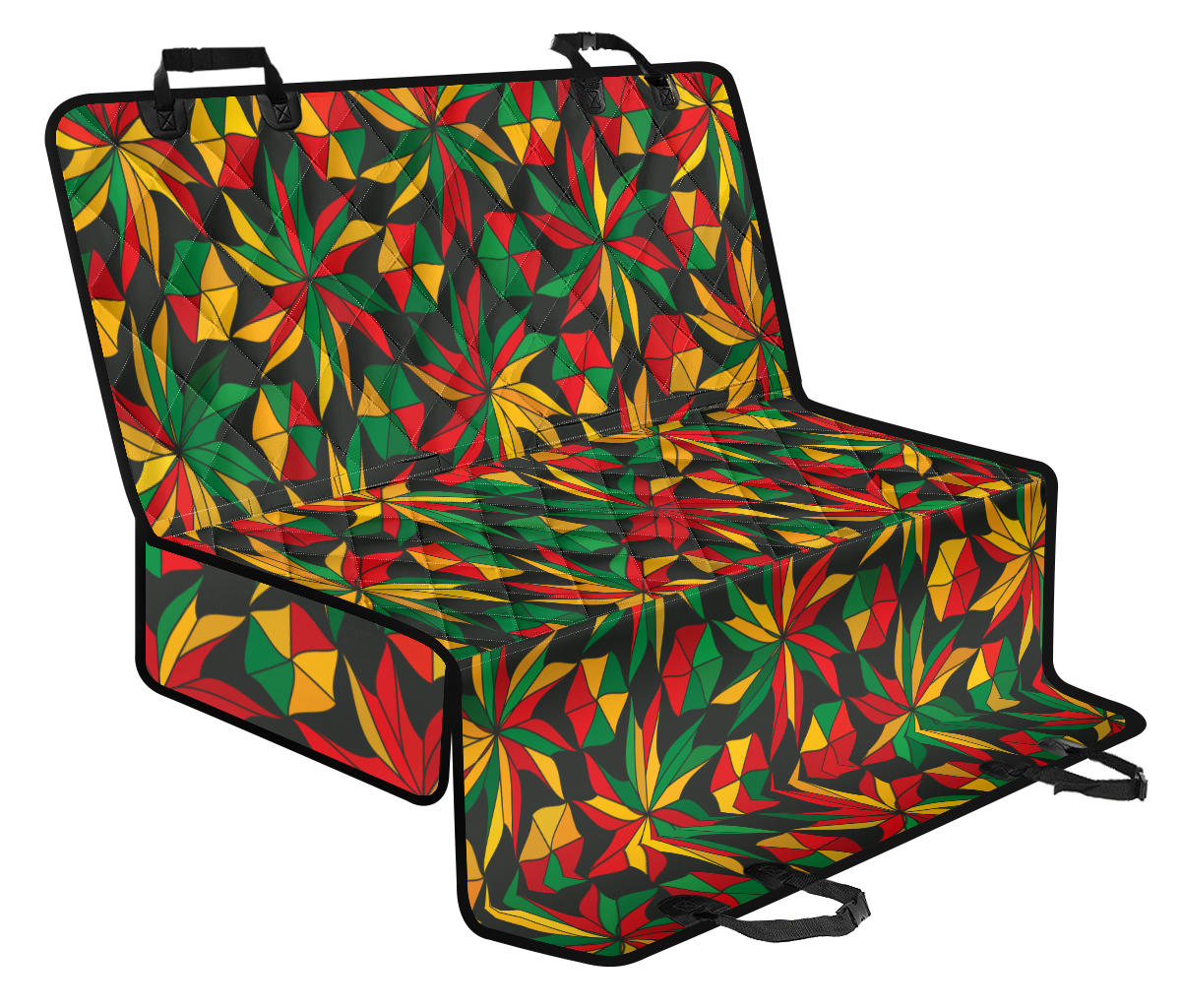 Rastafarian Pattern Print Design A03 Rear Dog Car Seat Cover Hammock