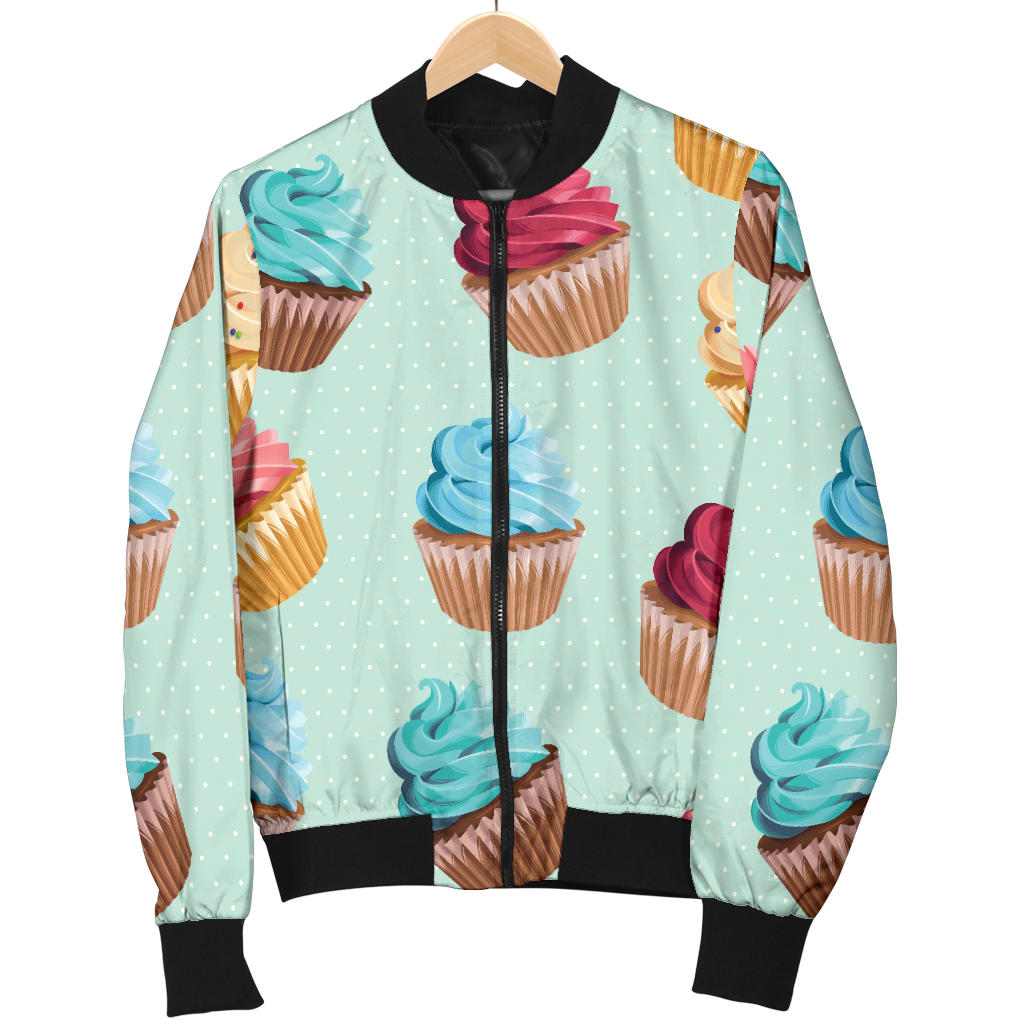 Cupcake Pattern Print Design 01 Men Bomber Jacket